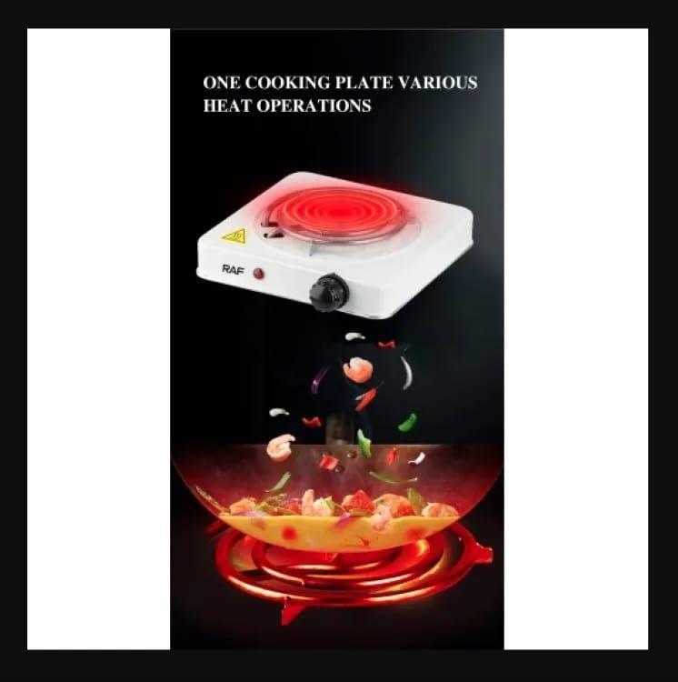 Portable Rechargeable Electric Stove - Sleek Black Stainless Steel Design